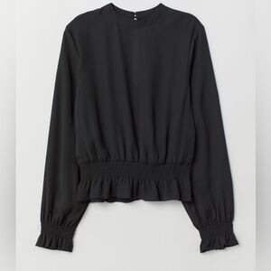 **LAST CHANCE** H&M NWT Black Blouse w/ Cinching